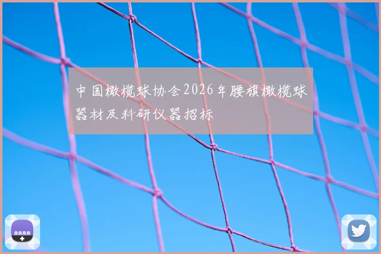 中国橄榄球协会2026年腰旗橄榄球器材及科研仪器招标